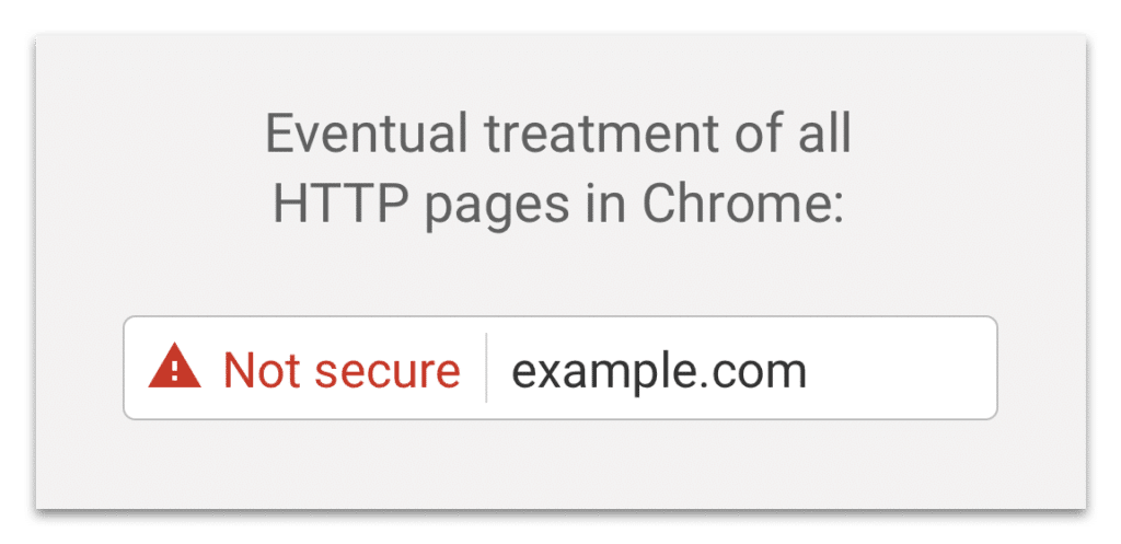 Not Secure Message from Google Chrome