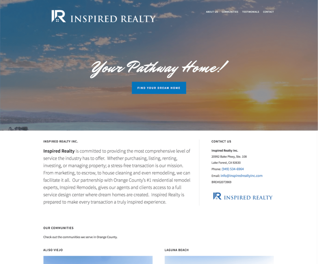Inspired Realty Inc - A Premium WordPress Website by imFORZA