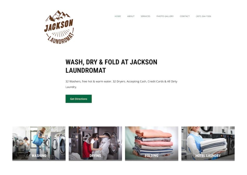 Jackson Laundromat | Premium WordPress Website by imFORZA