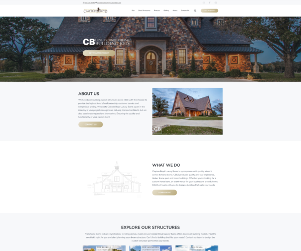 Clayton Boyd Luxury Barns - A Premium WordPress Website by imFORZA