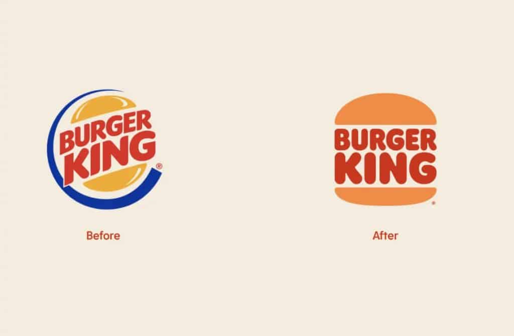Burger King's partial rebrand in 2021