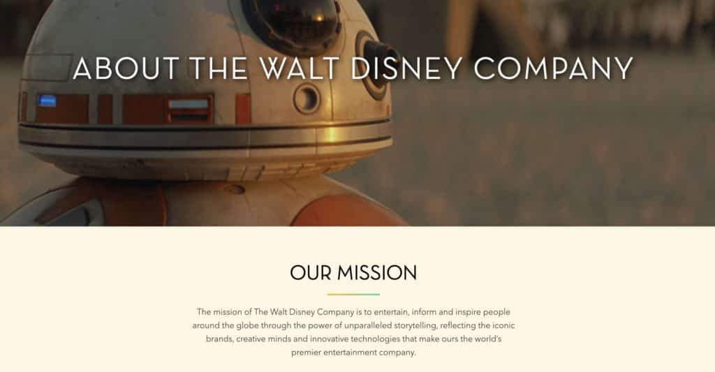 Disney Mission Statement for Rebranding