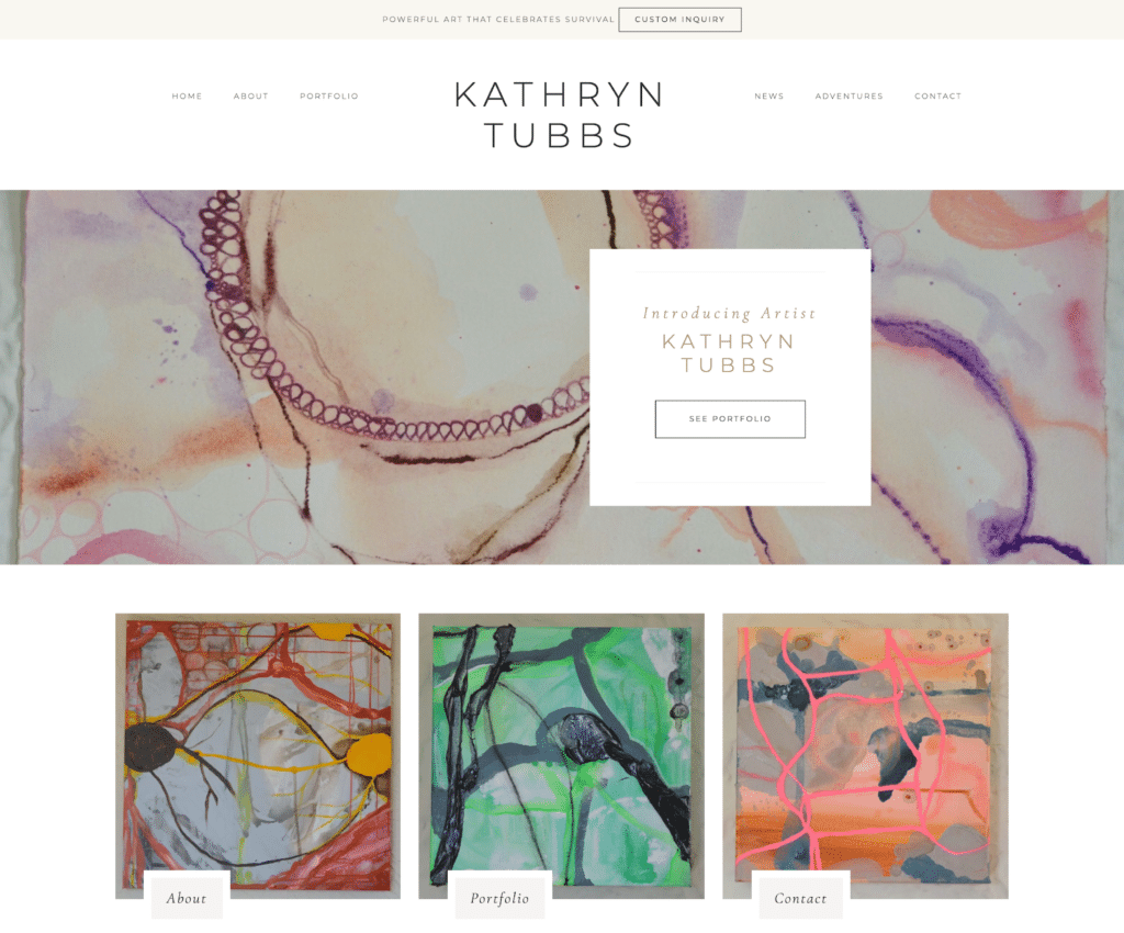 Kathryn Tubbs Art | A Premium WordPress Website by imFORZA