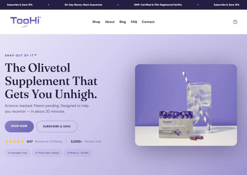 TooHi | Premium Shopify Website by imFORZA